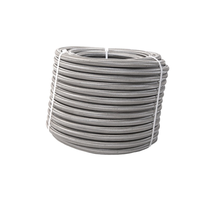 Aeromotive Hose, Fuel, PTFE, Stainless Steel Braided, AN-08 x 8'