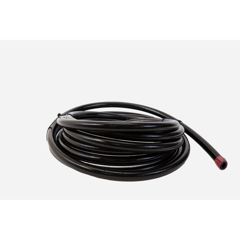 Aeromotive Hose, Fuel, PTFE, Stainless Steel Braided, Black Jacketed, AN-10 x 8'