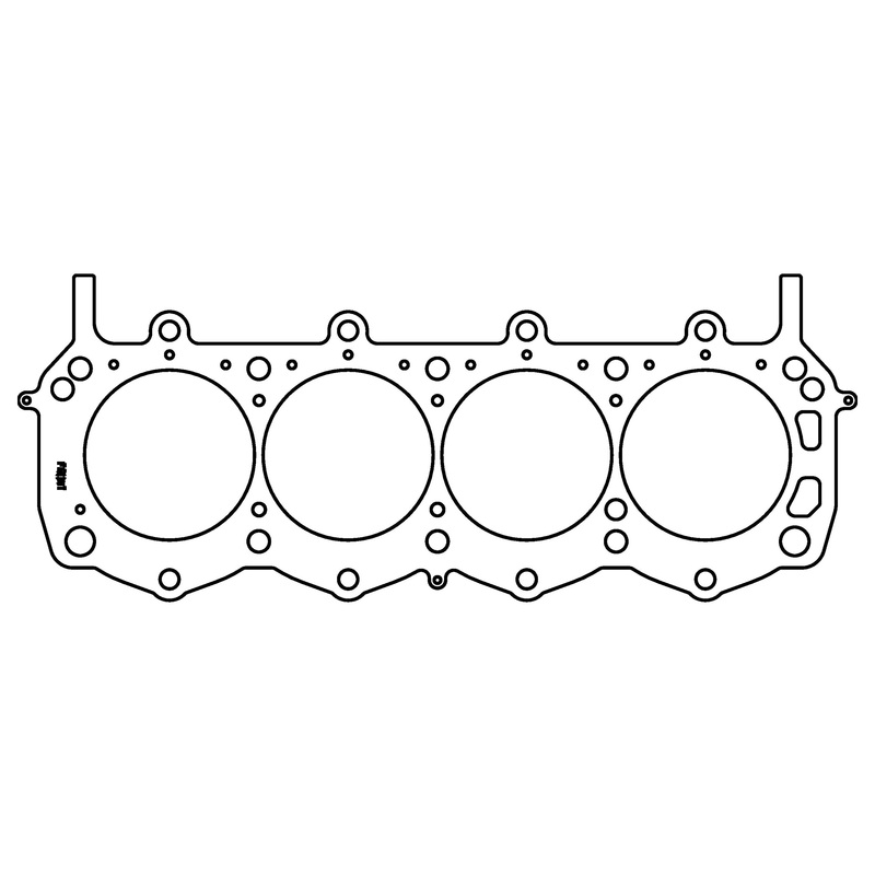 Ford SB V8 World Products Man O'War/Dart Iron Eagle .040" MLS Cylinder Head Gasket, 4.155" Bore, 6 Bolt, 10 Degree Heads