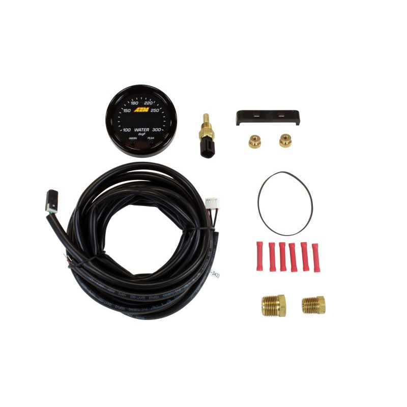 AEM X-Series Temperature 100-300F Gauge Kit (ONLY Black Bezel and Water Temp. Faceplate)