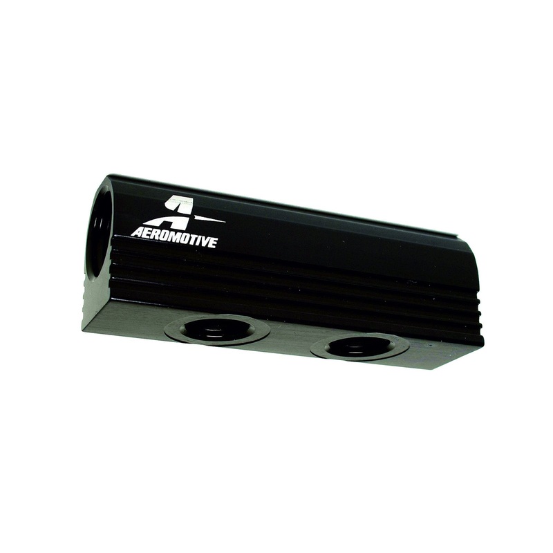 Aeromotive Fuel Distribution Log (4-Ports) (2) 8 AN, (2) 6 AN