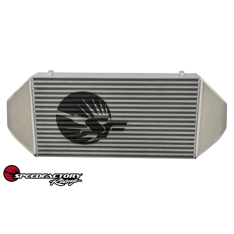 SpeedFactory Racing HP Dual Backdoor Front Mount Intercooler  - 3" inlet / 3" Outlet (850HP-1000HP)