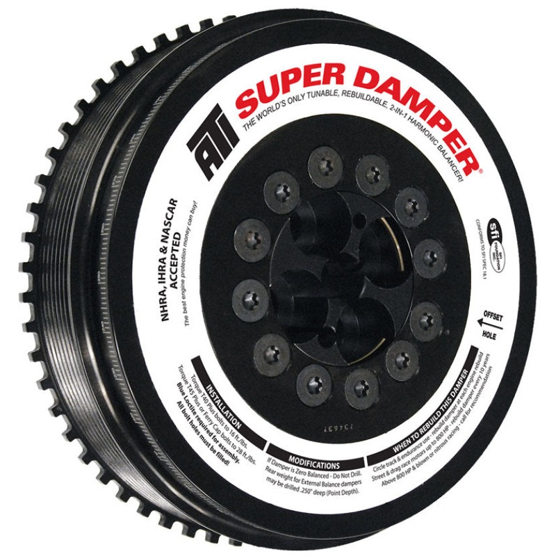 ATI Damper - 7.98in - Steel - 8 Grv - Cummins - 07.5-15 6.7L w/Reluctor Wheel - 3 Ring Hvy - Diesel