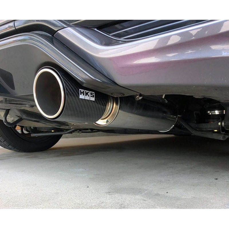 HKS Hi-Power Muffler 2014+ Honda Fit Sport GK5 w/ Carbon Tips