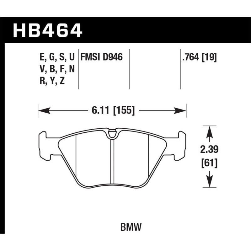 Hawk 01-06 BMW 330Ci / 01-05 330i/330Xi / 01-06 M3 DTC-60 Race Front Brake Pads