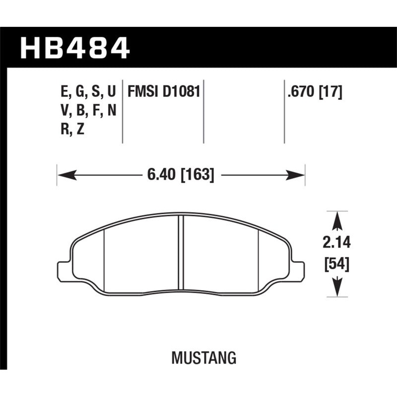 Hawk 05-10 Ford Mustang GT & V6 / 07-08 Shelby GT HPS Street Front Brake Pads