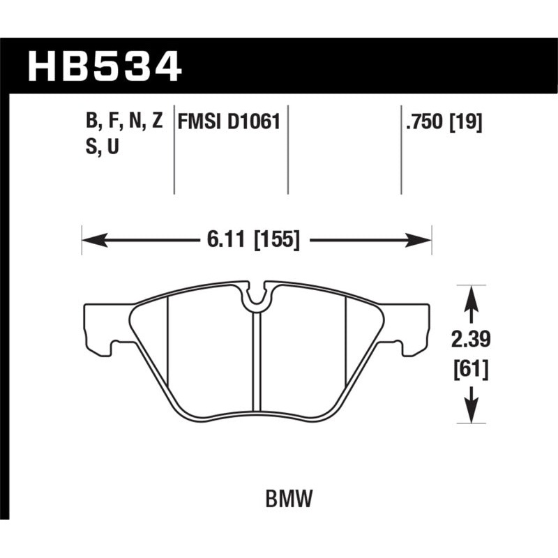 Hawk 08-12 BMW 128i /06 325i/325Xi /07 328i/328Xi /06 330i/330Xi Front DTC-70 Race Brake Pads