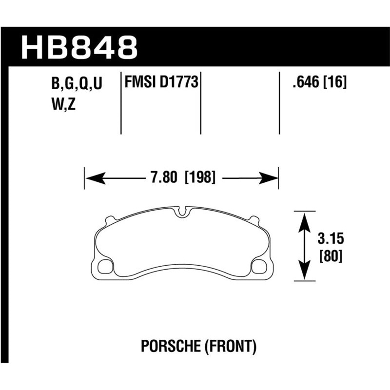 Hawk 14-19 Porsche 911 GT3/GT3 RS / 2016 Porsche Cayman GT4 DTC-70 Race Front Brake Pads