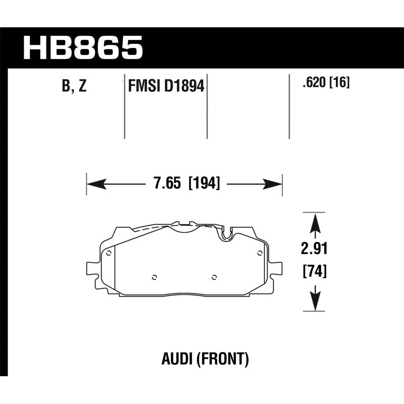 Hawk 18-19 Audi S5 HPS 5.0 Front Brake Pads