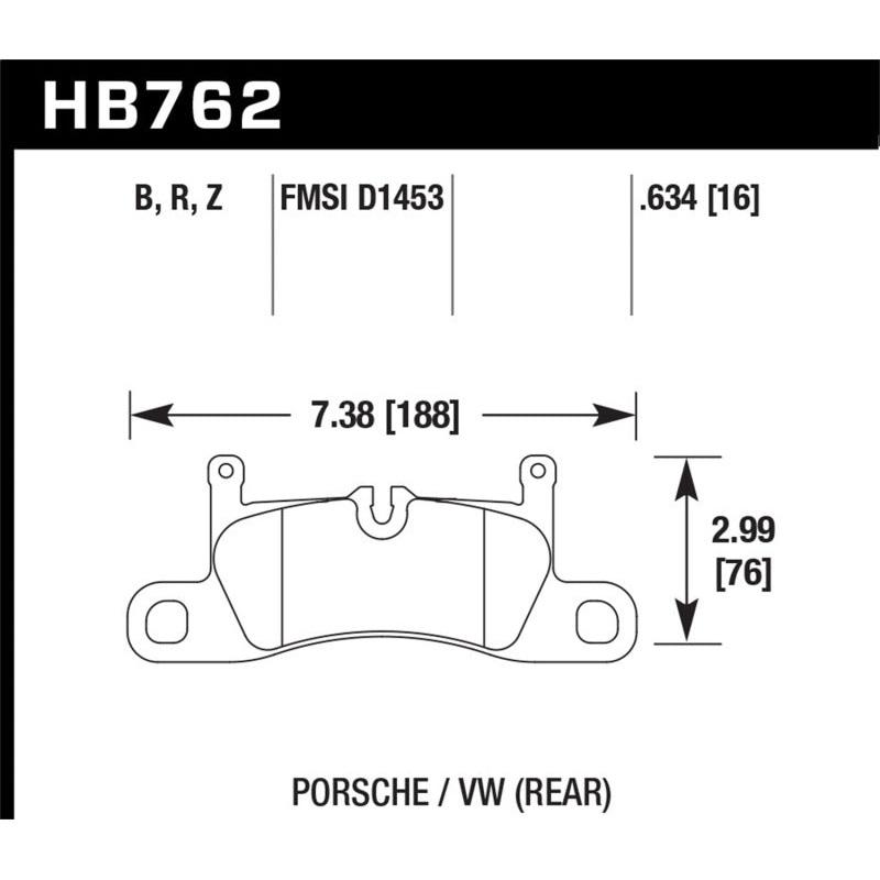 Hawk 2015 Porsche Cayenne HPS 5.0 Rear Brake Pads
