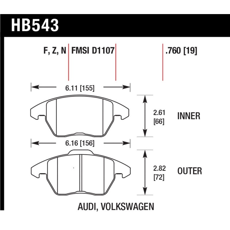 Hawk HP+ Street Brake Pads