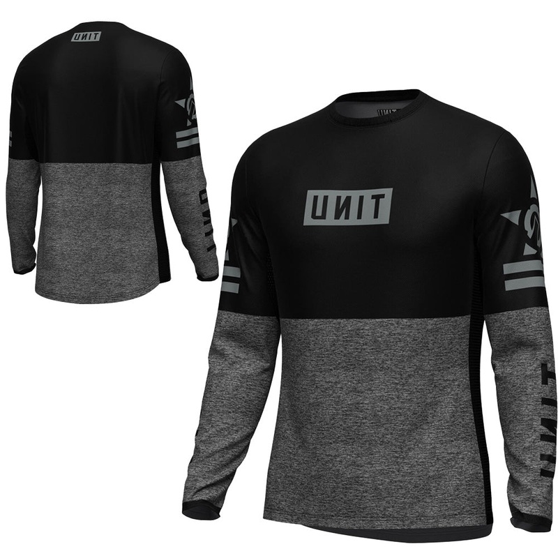 Unit Dual Mens Long Sleeve Jersey - 3XL - Black